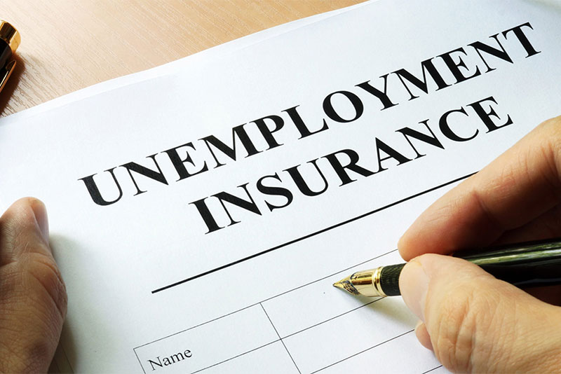 closeup unemployment insurance paper