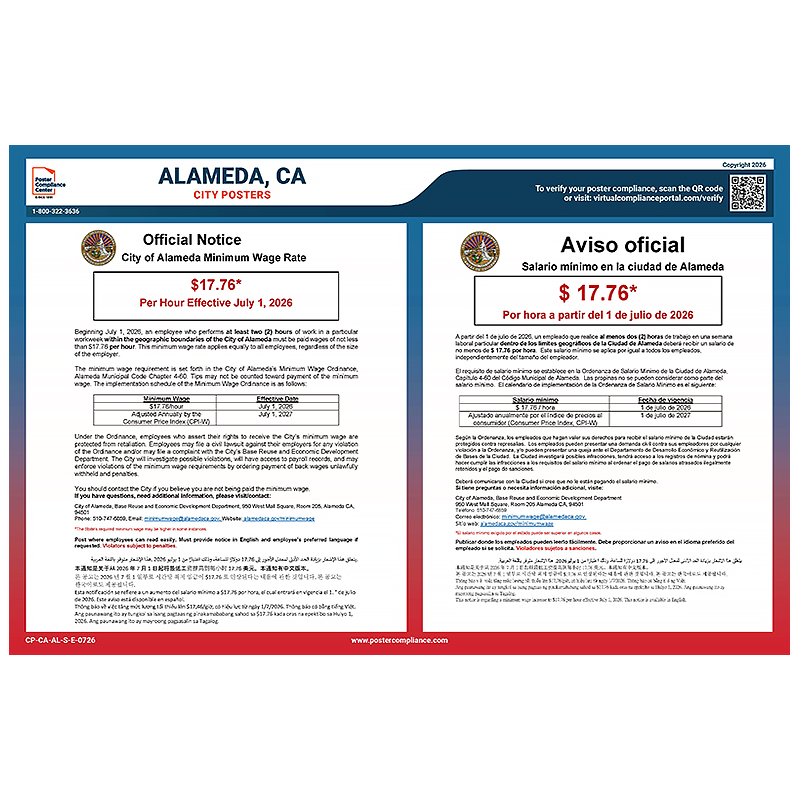 Alameda Labor Law Poster