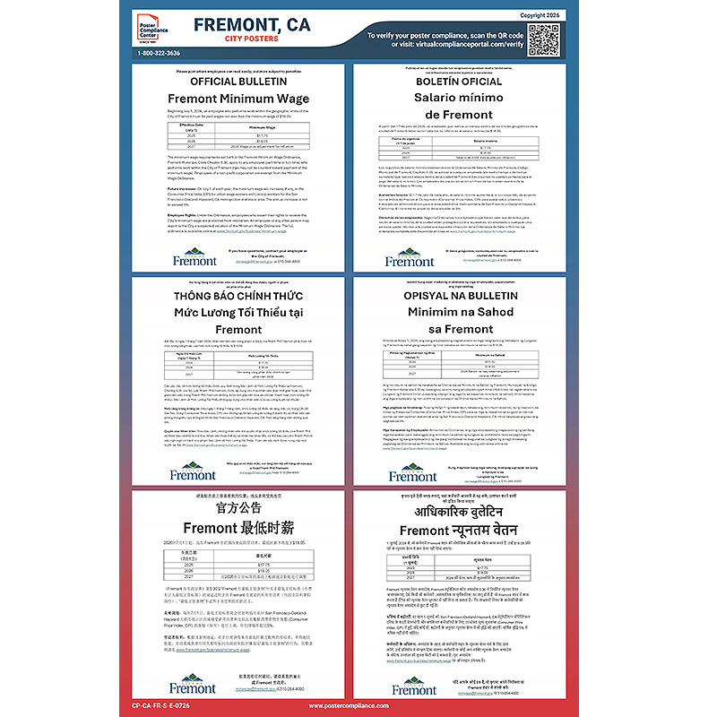 Fremont Labor Law Poster