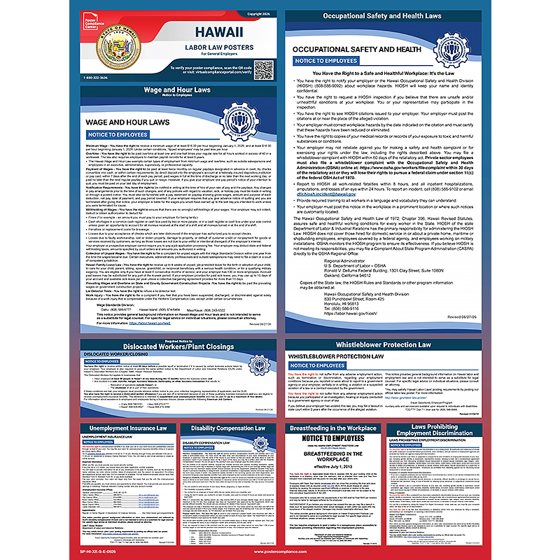 Hawaii Labor Law Poster