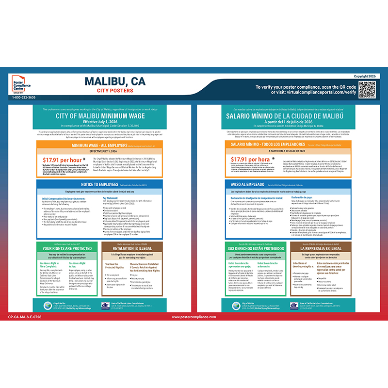 Malibu Labor Law Poster