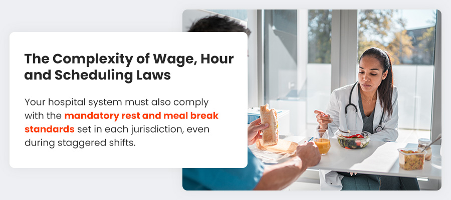 The Complexity of Wage, Hour and Scheduling Laws
